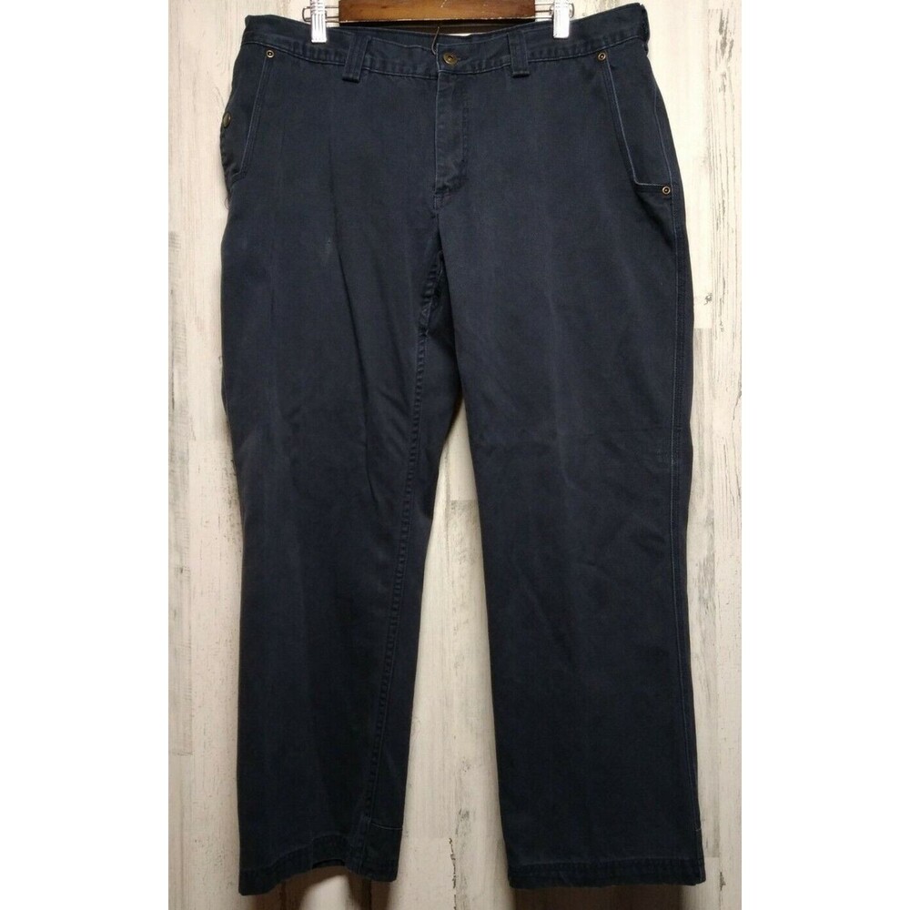 Men's Duluth Trading Co Pants Snap Pocket Size 38x30 actual 36x29 Blue